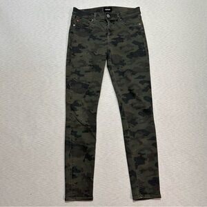 Hudson Nico Midrise Super Skinny Ankle Jeans‎ Womens 26 Stretch Camo Denim
